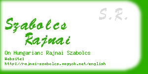 szabolcs rajnai business card